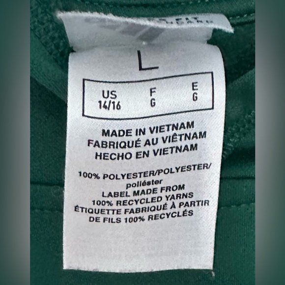 ADIDAS Size 14/16 Boys Green Hooded Sweatshirt with Pockets and Colorful Logo - Picture 2 of 6